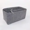 Bolsa de feltro de grande capacidade para mercadorias à vista transfronteiriças, bolsa de armazenamento, bolsa de maquiagem criativa, bolsa com forro de feltro elástico e respirável, bolsa interna