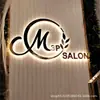 E-commerce Transfronteiriço Letreiros Frontais Personalizados para Fachadas de Lojas, Letras Iluminadas Personalizadas em Aço Inoxidável, Placas Publicitárias Impermeáveis para Exterior