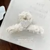 Pinza de Pelo de Felpa con Letra para Otoño e Invierno, Pasador Dulce con Cara Sonriente, Pinza de Tiburón para Peinado Recogido en la Parte Trasera de la Cabeza, Adecuado para Cabello Grueso, Accesorio para el Cabello para Mujeres