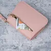 Porta-moedas de Mão Porta-cartões Feminino 2025 Novo Couro Macio com Textura de Lichia Zíper Pequena Bolsa de Moedas Bolsa de Moedas Tendência
