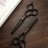 Conjunto de tesouras de cabeleireiro em aço inoxidável em estoque, tesoura de desbaste, tesoura reta, tesoura para cortar franja, ferramentas especiais de cabeleireiro