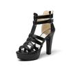 Zapatos de Mujer de Gran Tamaño Transfronterizos de Comercio Exterior 34-50 Plataforma de Agua Tacón de Bolso Sandalias Romanas 33-37 Aspecto Adelgazante