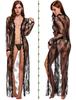 Lencería sexy de comercio exterior transfronterizo, lencería sexy europea y americana, bata seductora para mujer, bata de baño de malla transparente, camisón