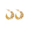 Pendientes de aro con cuentas estéreo en forma de C, de plata s925, ligeros, de lujo, de alta moda, sencillos y elegantes, combinables para mujer.