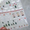 Pegatinas para Uñas de Atmósfera Navideña Color Crema Vintage Ts-3865 Infantil Dopamina Dibujos Animados Serie Navideña