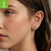Pendientes de plata con forma de estrella azul, originales y exquisitos, con dije de plata, para mujer, con brillo de verano, de plata de ley s925