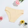 Calcinhas Femininas de Algodão Puro Estilo Novo, Cor Sólida, Cintura Baixa, Controle de Barriga, Respiráveis, Dupla Camada, Fornecimento Direto do Fabricante