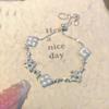 Pulsera de Circonita Super Flash estilo Coreano para Niñas Nicho Versátil Diamante Completo Pulsera Estilo Apilado Exquisita Lujo Ligero Joyería de Alta Gama
