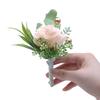 919 ramillete de flor artificial tela de seda ramillete para hombre y mujer ramillete para novia dama de honor grupo de hermanas ramillete precio real