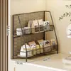 Prateleira de armazenamento para mesa de jantar e bancada, organizador multicamadas funcional para lanches, sachês de chá e copos
