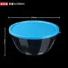 Cuenco de vidrio transparente resistente a altas temperaturas, cuenco de vidrio para hornear en el hogar, cuenco grande para sopa, fideos, huevos, ensaladas y pasteles.