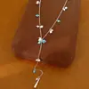 Collar de Perlas Gotas de Agua con Cuentas Redondas, Cadena para Clavícula de Lujo Ligero de Nicho, Estilo Francés, Collar Versátil y Único al por Mayor