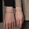 Pulsera para pareja para hombre y mujer un par de regalo de San Valentín tendencia de moda simple cadena lisa amantes pulsera cadena hueso de serpiente