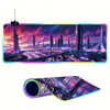 Popular Série Cyberpunk Gaming Mouse Luminoso e Teclado Pad RGB Desk Mat Fábrica Personalizada Atacado