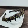 Estilo Garota Hot Tecido Estampado de Leopardo Pente Ondulado Faixa de Cabelo Feminina Retrô Nova Faixa de Cabeça Alta com Caveira Acessórios de Cabelo de Moda de Alta Qualidade