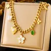 Moda Retro Cross-border Novo Azul Turquesa Amor Sol Mang Estrela Gota Óleo Olhos Pingente Corrente Aço Inoxidável Colar