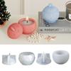 Zongbo Recipiente de Almacenamiento con Bayas Navideñas y Copos de Nieve en Relieve de Silicona Molde de Silicona Molde para Taza de Velas de Yeso de Aromaterapia DIY