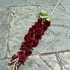 Nueva flor de boda china roja grande vino tinto boda roja pasillo camino plomo suave decoración flor falsa al por mayor
