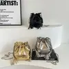 Bolso de mujer de nicho de alta gama primavera 2026 nuevo diseño de moda versátil acolchado con cadena al hombro bandolera tipo cubo
