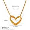 Moda europea y americana nicho temperamento explosivo colgante acero inoxidable chapado oro 18K cadena de serpiente delgada simple collar con colgante de corazón