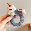 Goma para el pelo de cachorro linda de dibujos animados para niños, Pinza para coleta de manzana de mezclilla, Accesorio para el cabello que no daña el cabello