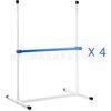 Juego de barras de obstáculos para entrenamiento canino alrededor del poste valla salto aro salto barra de salto fabricantes mayoreo suministros de entrenamiento al aire libre barra de obstáculos