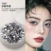 Accesorios de chapa para la cara maquillaje de ojos para novias maquillaje de escenario infantil parche decorativo facial de mariposa de perla y diamante brillante para conciertos