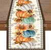 Caminho de Mesa de Linho Mais Vendido Original Abóbora de Halloween Folha de Bordo Casa Restaurante Sala de Estar Mesa de Jantar Toalha de Mesa Decorativa Interna e Externa
