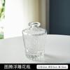 Pequeno vaso retrô francês em relevo mini vaso de vidro estilo ins flor hidropônica transparente organizar ornamentos decorativos para sala de estar