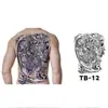Tatuaje Temporal de Hierbas para Mitad de Espalda Pegatina Dragón Geisha Chhao Yun Pegatina de Tatuaje para Espalda Pegatina de Tatuaje Semi-Permanente de Jugo para Espalda