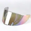 Casco de Motocicleta Negro con Lente Grande Color Té Negro con Recubrimiento Plateado, Accesorios Coloridos para Motocicleta para Montar, Unisex, Visión Nocturna, Transmite Luz