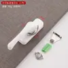 Aleación de aluminio cerradura de media luna bidireccional gancho de ventana universal cerradura gancho de cerradura de acero inoxidable seguridad antirrobo accesorios para ventana corrediza de traslación