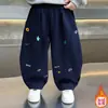Pantalones de Forro Polar para Niños Pantalones Deportivos para Niños Otoño/Invierno 2026 Nuevo Estilo Coreano para Bebés y Niños Pequeños Pantalones Casuales Engrosados