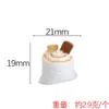 Mini bolsa de tela taza de café juguete de comida accesorios para pegamento de crema DIY mini simulación de café adornos de exhibición accesorios en stock lote suelto