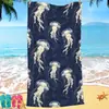 Toalla Caliente, Toalla de Baño de Piña Absorbente, Toalla de Playa de Microfibra con Estampado Digital de Rayas Grandes, Raya de Tortuga Marina