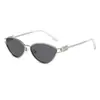 Nueva Tendencia de Moda Gafas de Sol Metálicas Abiertas Transfronterizas Gafas de Sol Ovaladas Estilo Ins Gafas para Mujer Venta al por Mayor