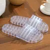 Sandálias Transparentes de Aparência Sofisticada para o Verão, Versátil para Usar em Casa, Chinelos de Cristal Antiodor, Atacado do Fabricante
