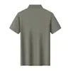 Camisa Polo de Seda Helada con Protección Solar UPF para Verano, Versátil para Negocios Casual, Manga Corta, Cómoda, Amigable con la Piel para Hombre