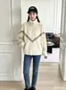 Suéter de malha imitação de veludo mink novo para outono e inverno, casaco feminino, top longo solto estilo coreano
