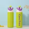Nueva botella de agua deportiva para fitness al aire libre, taza térmica portátil, taza de doble uso de acero inoxidable al vacío de gran capacidad, transfronteriza