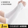 Mangas de Hielo Mangas de Protección Solar 2025 Nuevo Seda de Hielo para Mujer Verano Brazo Anti-UV Delgadas Color Piel Invisibles Transpirables Ciclismo