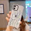 Funda de Teléfono Floral Lavanda Fresca y Femenina para iPhone 16 Marco Transparente de Color Contrastante Funda Protectora Apple 18Pm