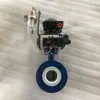 Válvula Borboleta Flangeada Pneumática de Duplo Efeito Ajuste de Chave Ferro Fundido Válvula Borboleta de Linha Central PTFE Fabricante Tianjin D641F-16Q