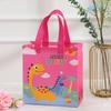 Bolsa de regalo de dinosaurio de dibujos animados de tela no tejida, bolso de mano con impresión a color, bolsa de regalo de cumpleaños, bolsa de compras, bolsa impermeable para llevar