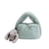 Bolsa de Pelúcia da Moda para Mulheres 2025 Nova Outono Cor Sólida Estilosa Bolsa de Nuvem de Pelúcia Versátil Bolsa de Ombro Transversal com Corrente