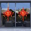 Decoraciones de Feliz Año Nuevo 2027 Nudo Chino Pegatinas para Puertas de Vidrio Pegatinas Electrostáticas Decoración de Ventana para el Festival de Primavera