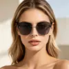 Gafas de Sol sin Marco de Corte al Borde Estilo Nuevo para Mujer, Populares en Redes Sociales, Gafas de Sol sin Maquillaje, Moda Retro Europea y Americana, Gafas de Sol Anti-UV
