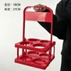 Porta cervezas de mano KTV estante para vino cesta de plástico estante para vino plegable portabotellas portátil marco de bolsa