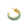 Estilo Francés Ins Nicho Luz de Lujo Circonita Elegante Pendiente de Botón para Dama Moda de Nicho Femenina Acero de Titanio Pendientes de Alto Nivel