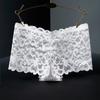 Yumei 9004 roupa íntima sexy de renda feminina oca algodão cintura baixa média levanta bumbum tela respirável boxer calcinha de segurança
